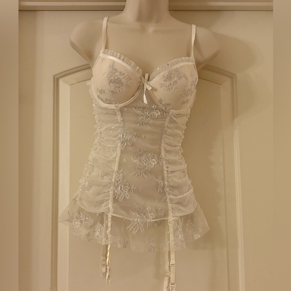 Sexy Little Things Victoria’s Secret Bridal Rhinestone Bustier Vintage